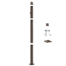 7 Foot Modular Light Pole - 2 Foot Base Height - 4 Foot Extension - 1 Lamp Holder Section - 1/2 Inch Threaded Hub Cap - Bronze Finish