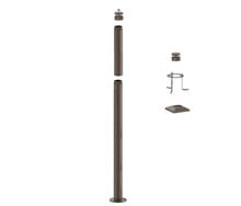 7 Foot Modular Light Pole - 5 Foot Base Height - 2 Foot Extension - 1/2 Inch Threaded Hub Cap - Bronze Finish
