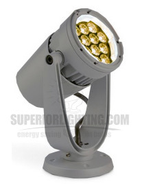 Color Kinetics eColor Burst Compact Powercore, 100-277V, Amber LED, 8Deg., Gray, Yoke Mount, UL - Special Order