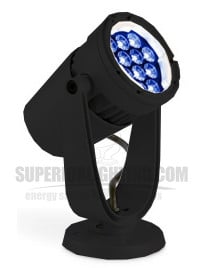 Color Kinetics eColor Burst Compact Powercore, 100-277V, Blue LED, 8Deg., Black, Yoke Mount, UL - Special Order