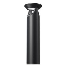 LED Solar Bollard Lights with Remote - Hight 30IN - 3 Watt - 390 Lumens - 4000K Cool White - Anchor Bolts & Plate Included - Black Finish