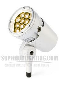 Color Kinetics eColor Burst Compact Powercore, 100-277V, Amber LED, 8Deg., White, Stem Mount, UL/CE - Special Order