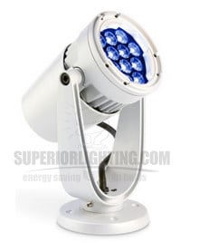 Color Kinetics eColor Burst Compact Powercore, 100-277V, Blue LED, 8Deg., White, Yoke Mount, UL - Special Order