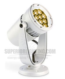 Color Kinetics eColor Burst Compact Powercore, 100-277V, Amber LED, 8Deg., White, Yoke Mount, UL - Special Order
