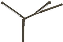 LED Tree Of Light - 3 Light Configuration - 75 Watt 3975 Lumens - 120-277V - Color Temperature Selectable 30K/40K/50K - Bronze Finish