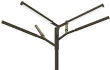LED Tree Of Light - 6 Light Configuration - 150 Watt 18750 Lumens - 120-277V - Color Temperature Selectable 30K/40K/50K - Bronze Finish
