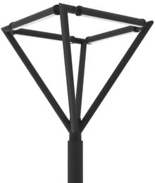 LED Tree Of Light - Quadruple Arm 4 Light Configuration - 100 Watt 12500 Lumens - 120-277V - Color Temperature Selectable 30K/40K/50K - Black Finish