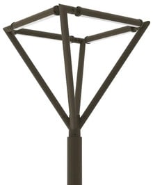 LED Tree Of Light - Quadruple Arm 4 Light Configuration - 100 Watt 12500 Lumens - 120-277V - Color Temperature Selectable 30K/40K/50K - Bronze Finish