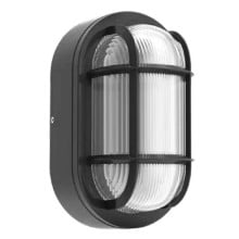 LED Bulk Head Light With Photocell - Wattage Selectable 20W/18W/12W Max Lumen 1700 - Color Temperature Selectable 30K/40K/50K - 120/277V- Black Finish