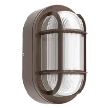 LED Bulk Head Light With Photocell - Wattage Selectable 20W/18W/12W Max Lumen 1700 - Color Temperature Selectable 30K/40K/50K - 120/277V- Bronze Finish