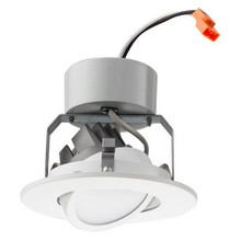 4In Matte White Led Gimbal, Led, 3000K, 90+ Cri,