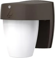 Led Entry Light, Led, Switchable Cct- 3000K,  4000K,  And 5000K, 120V, Photocell,  Buttontype, Dark Bronze Finish,