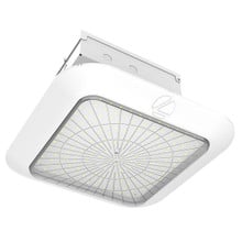 Petroleum Canopy, Led, Alo2, Switchable Cct- 3000K,  4000K,  And 5000K, Flat Poly Clear Lens, 120-277V, White,  Super Durable,