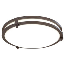 Decorative Indoor Flush- Semi-Flush,  Round, 13In, Square, Switchable Cct 2700K,  3000K,  3500K,  4000K,  And 5000K, 90+ Cri, 120V, Antique Bronze,