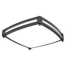 Decorative Indoor Flush- Semi-Flush,  Round, 13In, Square, Switchable Cct 2700K,  3000K,  3500K,  4000K,  And 5000K, 90+ Cri, 120V, Matte Black,