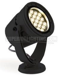 Color Kinetics iW Burst Compact Powercore, 100-240V, 2700-6500K LED, 8Deg., Black, Yoke Mount, UL/CE