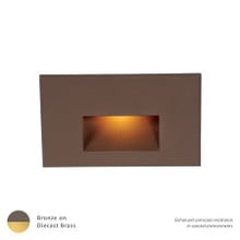 LEDme® 12V Horizontal Step and Wall Light Warm Amber in Bronzed Solid Brass
