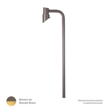 Mini Accent LED 12V Single Path Light 2700K in Bronzed Brass