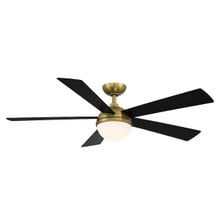 Eclipse in Soft Brass/Matte Black With Luminaire