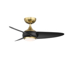 Loft in Soft Brass/Matte Black With Luminaire