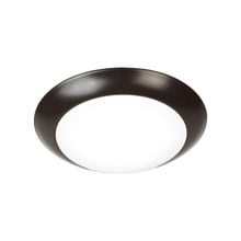 Disc Energy Star LED Flush Mount 3000K Soft White in Bronze