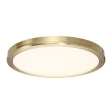 GEOS 10' LED Flush Mount Light 2700K in Brushed Brass