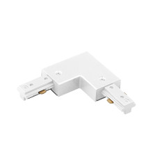 H Track Left L Connector in White