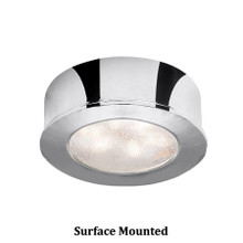 Round LED Button Light 2700K Soft White in Chrome
