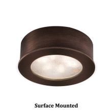 Round LED Button Light 3000K Warm White in Copper Bronze