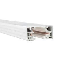 H Track 2FT Single Circuit 120V with 2 Endcaps in White