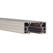 H Track 8FT Single Circuit 120V with 2 Endcaps in Brushed Nickel