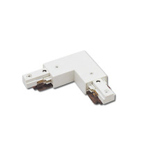 J Track 2-Circuit Right L Connector in White