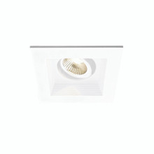 Mini Multiple LED Single Light Remodel Housing with Trim and Light Engine 3000K Flood Beam in White