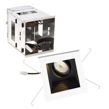 Mini Multiple LED Single Light Remodel Housing with Trim and Light Engine 2700K Narrow Beam in Black