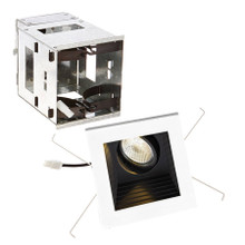 Mini Multiple LED Single Light Remodel Housing with Trim and Light Engine 3000K Narrow Beam in Black