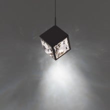 Ice Cube 8' LED Mini Pendant Light 3500K in Black