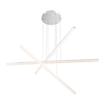 Stack 3 Light LED Chandelier Light 3000K in Brushed Aluminum