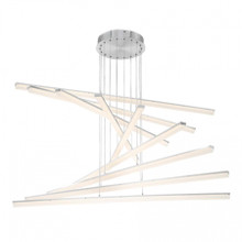 Stack 9 Light LED Chandelier Light 3000K in Brushed Aluminum