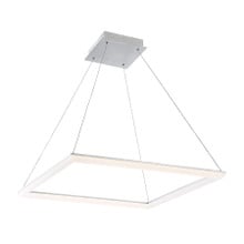 FRAME 28' LED Pendant Light 3000K in Brushed Aluminum