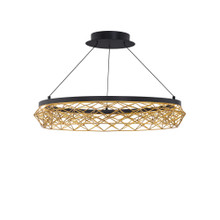 Lacey 27' LED Pendant Light 3000K in Black/Gold