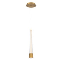 Quill 16' LED Mini Pendant Light 2700K in Aged Brass