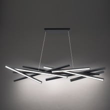 Parallax 55' LED Chandelier Light 3000K in Black