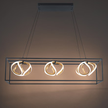 Sinclair 42' LED Chandelier Light 3000K in Black/Gold Leaf