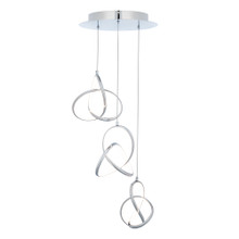 Vornado 7' LED Chandelier Light 3000K in Chrome