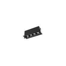 Multi Stealth Downlight Trim 4 Cell Flood Beam 3500K 90CRI in Black/Black