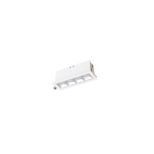 Multi Stealth Downlight Trim 4 Cell Flood Beam 3500K 90CRI in Haze/White