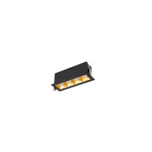 Multi Stealth Downlight Trim 4 Cell Narrow Flood Beam 3000K 90CRI in Gold/Black