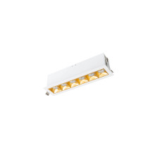 Multi Stealth Downlight Trim 6 Cell Narrow Flood Beam 2700K 90CRI in Gold/White