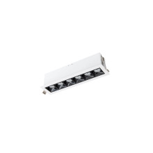 Multi Stealth Downlight Trim 6 Cell Narrow Flood Beam 3000K 90CRI in Black/White
