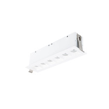 Multi Stealth Downlight Trim 6 Cell Narrow Flood Beam 3500K 90CRI in White/White